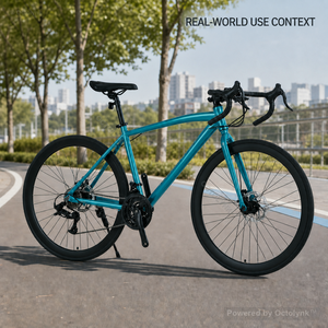Vélo de route en alliage d'aluminium <span class=keywords><strong>Bridgestone</strong></span> 700C, double frein à disque, guidon de course - Product Image 5