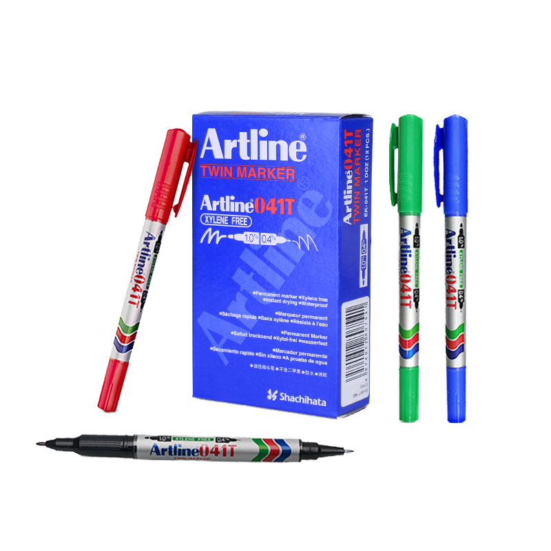Artline EK-041T без ксилола небольшой двухсторонний Быстросохнущий Водонепроницаемый Перманентный Маркер