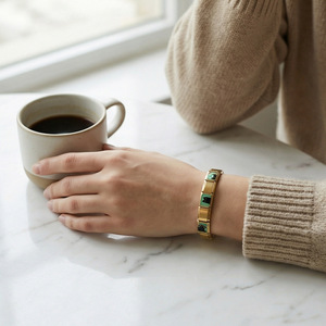<b>Cute</b> Cat Italian Modular <b>Bracelet</b> Stainless Steel Bezel Setting Unisex Gift Jewelry Accessory - Product Image 4