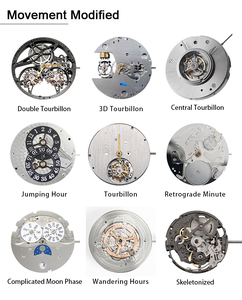 Mouvement de montre automatique à squelette mécanique W9201 avec tourbillon, conception originale indépendante, mouvement de montre modifié sur mesure par le fabricant - Product Image 5