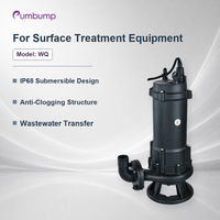 Pompe submersible WQ pour équipement de traitement des eaux usées, transfert d'eaux usées, débit 6-1500m3/h, hauteur de refoulement 4-60m, puissance 0.37-90kW, IP68