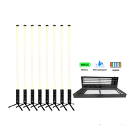 Tubo de Luz LED RGBWA de 360 Grados, Alimentado por Batería, Control DMX Inalámbrico por Aplicación, 32 Píxeles, para Escenarios, DJ, Eventos, Fábrica