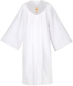 Robes de chœur brodées avec étole, chasubles de chœur, tenues de cérémonie religieuse - Product Image 6