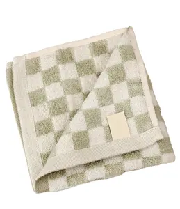 Toalla cuadrada suave absorbente Facial amigable con la piel Natural orgánico algodón verde proveedor muselina Swaddle mantas algodón orgánico