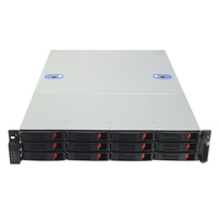 DIY 2U 19 Inch Server Kasus 12 Hot Swap Teluk DVR Rak ATX Sasis Server untuk Penyimpanan Data Yang Besar