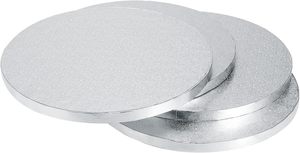 Base para Pastel Corrugada Dorada, Plateada y Blanca, Resistente a la Grasa, de 6 mm/12 mm, 1/2 Pulgada de Grosor, Estilo Lámina de 8-12 Pulgadas, para Pizza, Dulces, Galletas y Pan - Product Image 5
