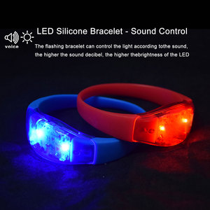 Bracelet LED en silicone multicolore Longstarfit pour les remises de diplômes, les concerts, les mariages, les festivals, le Nouvel An, avec vibration <span class=keywords><strong>musicale</strong></span> personnalisée et clignotement - Product Image 5