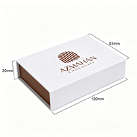 Caja de Embalaje de Lujo para Chocolate, Personalizada, de Dos Tonos, Magnética, con Tapa Abatible, Portátil, Ecológica, de Papel Rígido, para Mini Tartas y Trufas, con Laminado Mate