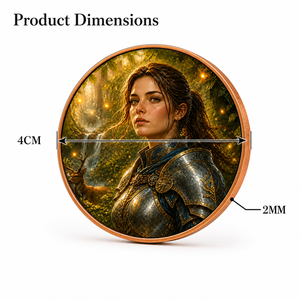 Pièce commémorative Valiant Legacy - Pièce de collection en cuivre de 40 mm représentant un guerrier - Pièce d'art avec déesse héroïque pour cadeau et décoration - Product Image 5