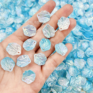 ลูกปัดอะคริลิกรูปเปลือกหอย รูปใบไม้เคลือบสี สำหรับทำเครื่องประดับ DIY - Product Image 3