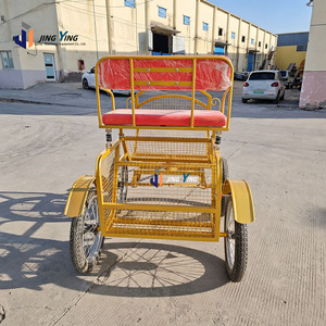 Chariot à chevaux à <span class=keywords><strong>4</strong></span> roues, directement de l'usine, avec auvent doré, pour mariages et visites panoramiques - Product Image 1