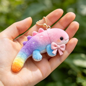 Peluche personnalisée Axolotl, <span class=keywords><strong>salamandre</strong></span> <span class=keywords><strong>mexicaine</strong></span>, poupée en peluche, pendentif, figurine de dinosaure hexagonale colorée, porte-clés pour sac à dos - Product Image 5