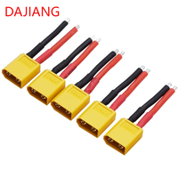 DAJIANG personnalisé XT60 mâle 14AWG fil d'extension en silicone avec connecteur en cuivre XT60 pour voitures RC Drone batterie au Lithium OEM