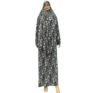 YWQS Set rok Abaya Khimar panjang sederhana wanita pakaian Islami Abaya garmen doa Muslim tradisional baru kustom