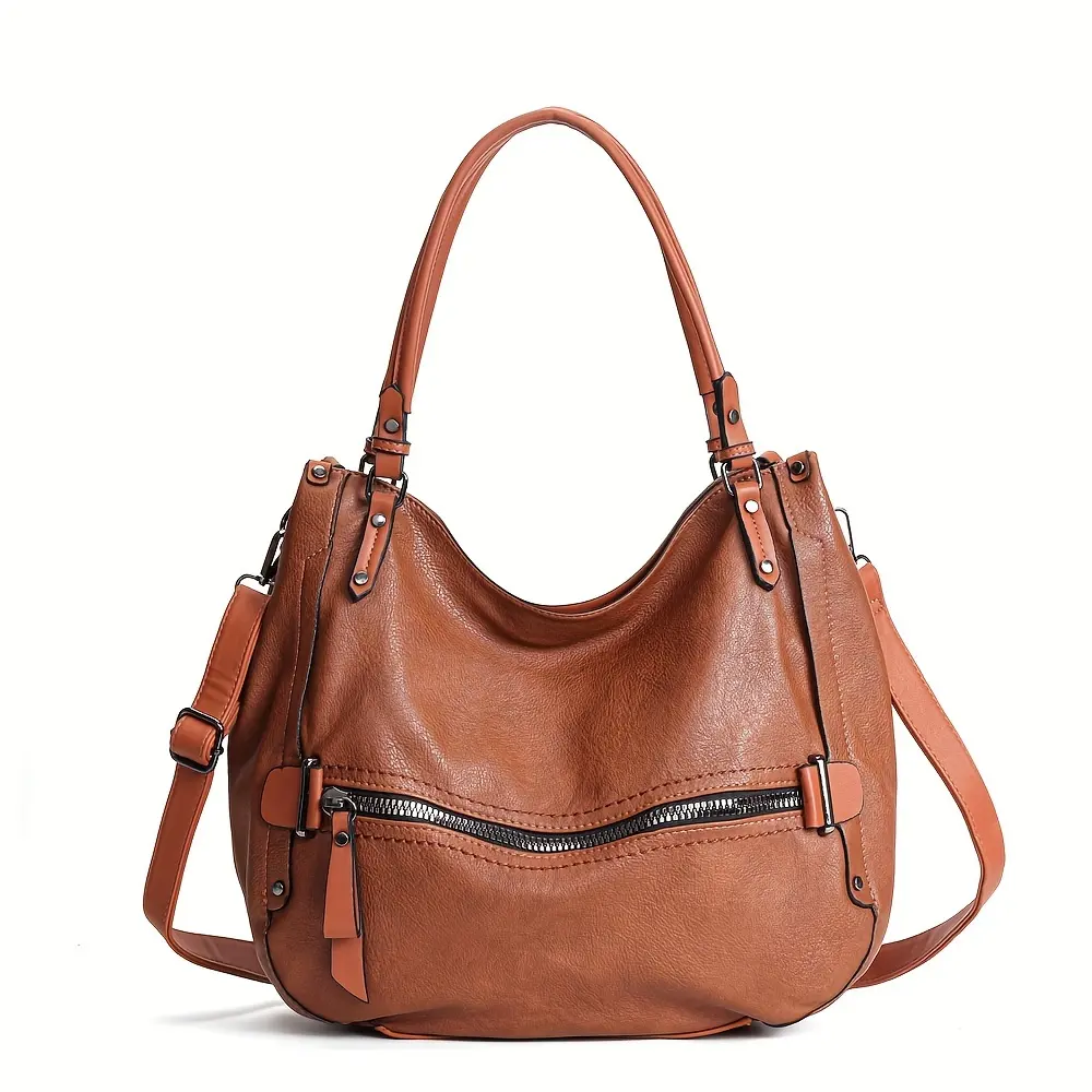 KCB10 Bolso Hobo Vintage de gran capacidad, bolso de mano cruzado retro, bolso de hombro informal para mujer, bolso de mano para mujer