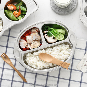 Mới được thiết kế vuông hình chữ nhật tròn thực phẩm Hộp Ăn Trưa container cách nhiệt giữ nhiệt 3 lớp màu xanh vàng trắng Hộp Ăn Trưa - Product Image 5