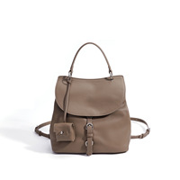 Sac à dos en cuir véritable pleine fleur avec rabat, sac à bandoulière convertible, sac de voyage à rabat, sac à main personnalisable avec logo, vente en gros