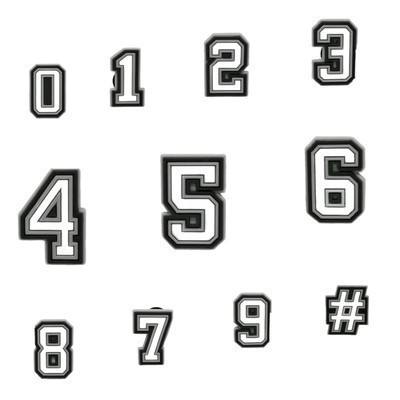 Juego de 10 piezas digitales en blanco y negro.