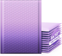 Enveloppes d'expédition durables en poly violettes écologiques étanches à bulles pour l'emballage express de vêtements