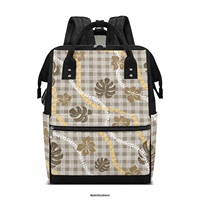 Sac à langer pour nouvelles mamans, design personnalisé hawaïen, grande capacité, sac à dos de voyage pour maman