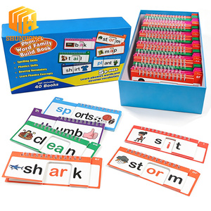Cartes Flash Phoniques : Livre de Construction de Familles de Mots pour Apprendre à Lire – 30 Livres à Étonder et à Rhymier, Mots Fréquents, Papier Éducatif 21x18cm, 5 ans et plus - Product Image 1
