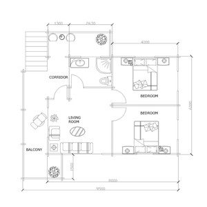 Cabane d'été traditionnelle en bois, une chambre, une salle de bain, bois traité sous pression naturel, montage facile, cabane extérieure - Product Image 4