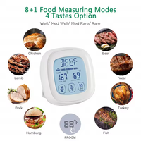 Termometer Daging Digital SW Berkualitas Tinggi dengan Probe Panjang, Termometer Daging Digital dengan Layar LCD Sentuh Besar dan Timer Dapur