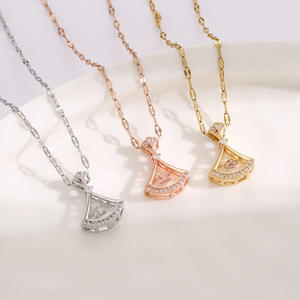 תכשיטי אופנה ליום האהבה, תליון לב 520 נייד וחמוד משובץ זירקון לנשים - Product Image 2