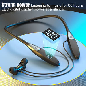 Nouveaux écouteurs Bluetooth tour <span class=keywords><strong>de</strong></span> cou avec grande capacité <span class=keywords><strong>de</strong></span> batterie, écran numérique et emplacement pour carte mémoire, pour le sport, les jeux, la <span class=keywords><strong>musique</strong></span> et les voyages - Product Image 3