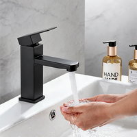 Nouveau design 2026 – Mitigeur de lavabo noir de luxe à poignée unique, eau chaude et froide, à prix réduit pour salles de bain, hôtels et villas