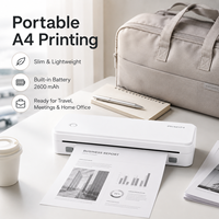 Mini imprimante thermique portable A4 216 mm Imprimante sans fil prend en charge le papier US Letter 8,5 x 11 pouces avec Android IOS pour le bureau à domicile