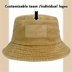 Custom Embroidered Vintage Style <b>Bucket</b> <b>Hat</b> Washed Cotton Classic Retro Cap for <b>Men</b> Women Casual Daily Use for Fishing Ski - Product Image 5