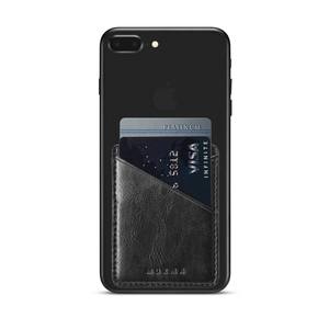 Телефон держателя карты с функцией блокировки <span class=keywords><strong>RFID</strong></span> с рукавами из искусственной кожи чехол-накладка для телефона чехол-Бумажник беспроводной инфракрасный датчик, который крепится подтянуть 5 Бумажник для карт универсально карман чехлы - Product Image 3