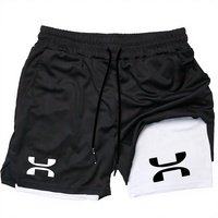 Shorts de sport tricotés pour hommes à taille haute avec cordon de serrage, séchage rapide, respirants, pour l'entraînement, la course et la plage en été