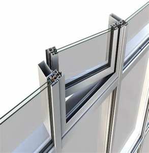 Fourniture d'<span class=keywords><strong>aluminium</strong></span> unité de produit de mur rideau unitisé isolant mur rideau en verre à faible émissivité - Product Image 2