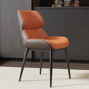 Silla <span class=keywords><strong>de</strong></span> <span class=keywords><strong>Comedor</strong></span> Moderna, Taburete para el Hogar, Restaurante, Hotel, Silla con Respaldo Acolchado, Silla <span class=keywords><strong>de</strong></span> Cuero <span class=keywords><strong>de</strong></span> Lujo Ligero y Sencillo - Product Image 4