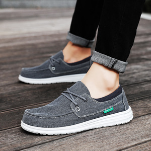 Baskets en toile rétro pour hommes, simples, à fermeture à lacets, résistantes à l'usure, légères, antidérapantes - Product Image 3