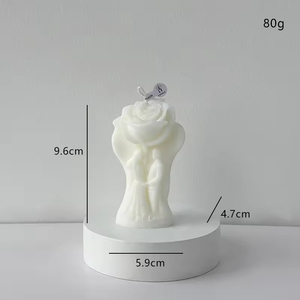 Valentine's Day Rose Couple Aromatherapy <b>Candle</b>, Ins Creative Ornament, Romantic Wedding Decoration Gift <b>Candle</b> - Product Image 6