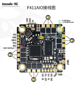<span class=keywords><strong>AOCODA</strong></span> <span class=keywords><strong>RC</strong></span> F411 AIO MPU6500 ชุดควบคุมการบิน 30A 45A BLHELI _S BLS ESC 2-6S สำหรับโดรนแข่ง FPV ขนาด 25.5-26.5 มม. ผลิตในจีน 12+ - Product Image 5