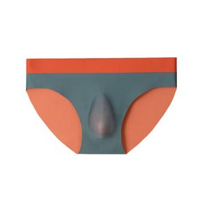 Caleçons Boxers Tricotés Sans Coutures en Soie Glacée Spandex/Nylon pour Hommes, Taille Basse, Anti-Bactériens, Fins pour l'Été, avec Cordon de Serrage Sportif - Product Image 1