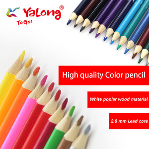 YALONG Vente chaude Fournitures de peinture pour étudiants Crayons de couleur de haute qualité à double tête en bois <span class=keywords><strong>24</strong></span> couleurs pour enfants - Product Image 2