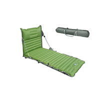 Chaise de camping gonflable automatique 2 en 1 avec dossier, portable, ultralégère, matelas gonflable