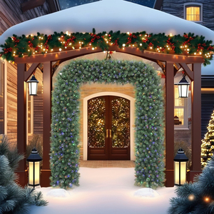 Venta Directa de Fábrica, Árbol de Navidad Artificial Preiluminado en Forma de Arco, Material Resistente al Fuego, para Uso en Exteriores, Diseño Personalizado Disponible - Product Image 1