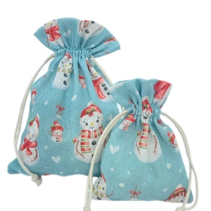Bolsas de Regalo de Tela con Cordón, Diseño Navideño, Impresión Personalizada, Bolsa Promocional - Product Image 6