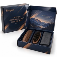 Boîte d'expédition personnalisée brillante pour kit de toilettage, en carton avec insert en papier métallisé cuivre, pour emballage d'abonnement e-commerce