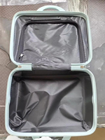Mini Valise Rigide en ABS, Sac de Voyage pour Maquillage, Blanc Nacré, Fermeture Éclair Métallique, Cadeaux de Retour pour Anniversaire