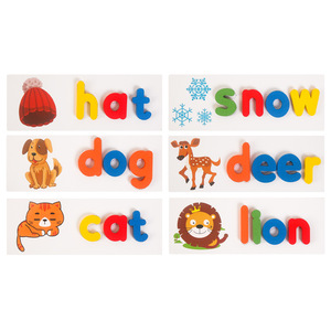 Letras del alfabeto de madera para niños, tarjetas de aprendizaje de letras en inglés - Product Image 2
