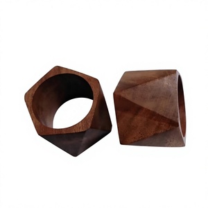 New Arrival Wooden Napkin <b>Ring</b> Holder Classic Design Wedding Christmas Tableware Durable Feature Luxury Decor - Product Image 1
