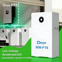 Batterie lithium basse tension Deye 16 kWh murale 51,2 V 314 Ah, pack de batteries lithium polymère rechargeable pour système solaire domestique