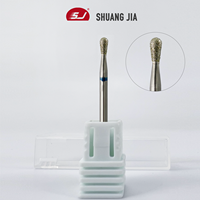 SHUANGJIA toutes tailles en forme de poire de haute qualité diamant moyen lisse la zone de cuticule foret à ongles diamant